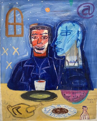 Dinner von Vivien Tapsoba, Malerei kaufen auf Singulart