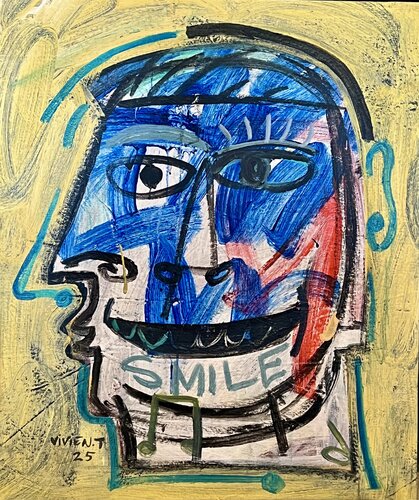 The Happy heads von Vivien Tapsoba, Malerei kaufen auf Singulart