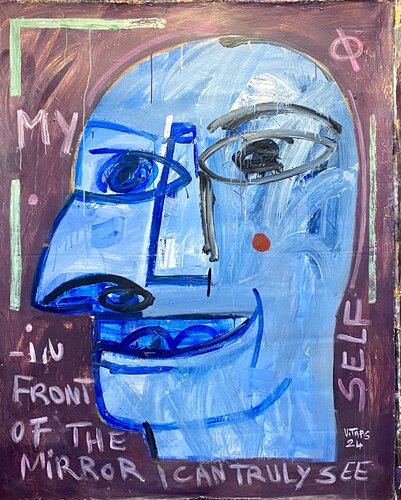 Blue head von Vivien Tapsoba, Malerei kaufen auf Singulart