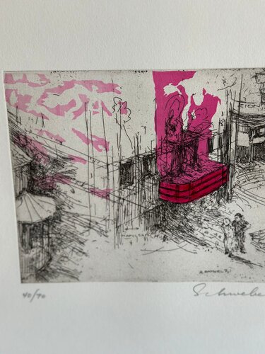 Number 4 artwork in Book No. 2   with hand coloring von Ivan Schwebel, Druck kaufen auf Singulart