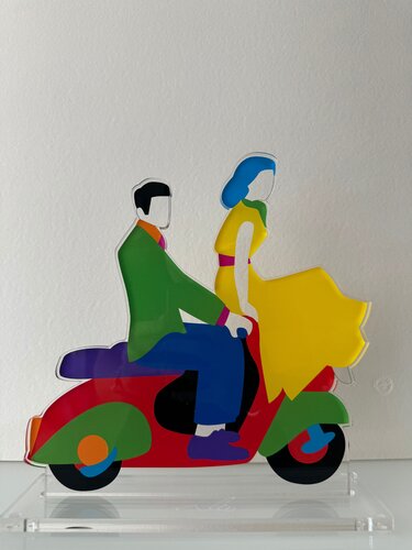 Riding love  van Marco Lodola, Beeldhouwwerk te koop op Singulart