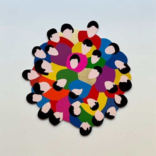 The Big Hug (BIG) van Marco Lodola, Werk op papier te koop op Singulart