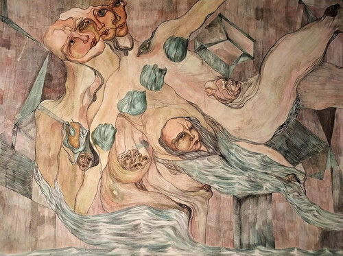 I want to flow like water by Munira Merve Celik, 회화 for Sale on Singulart