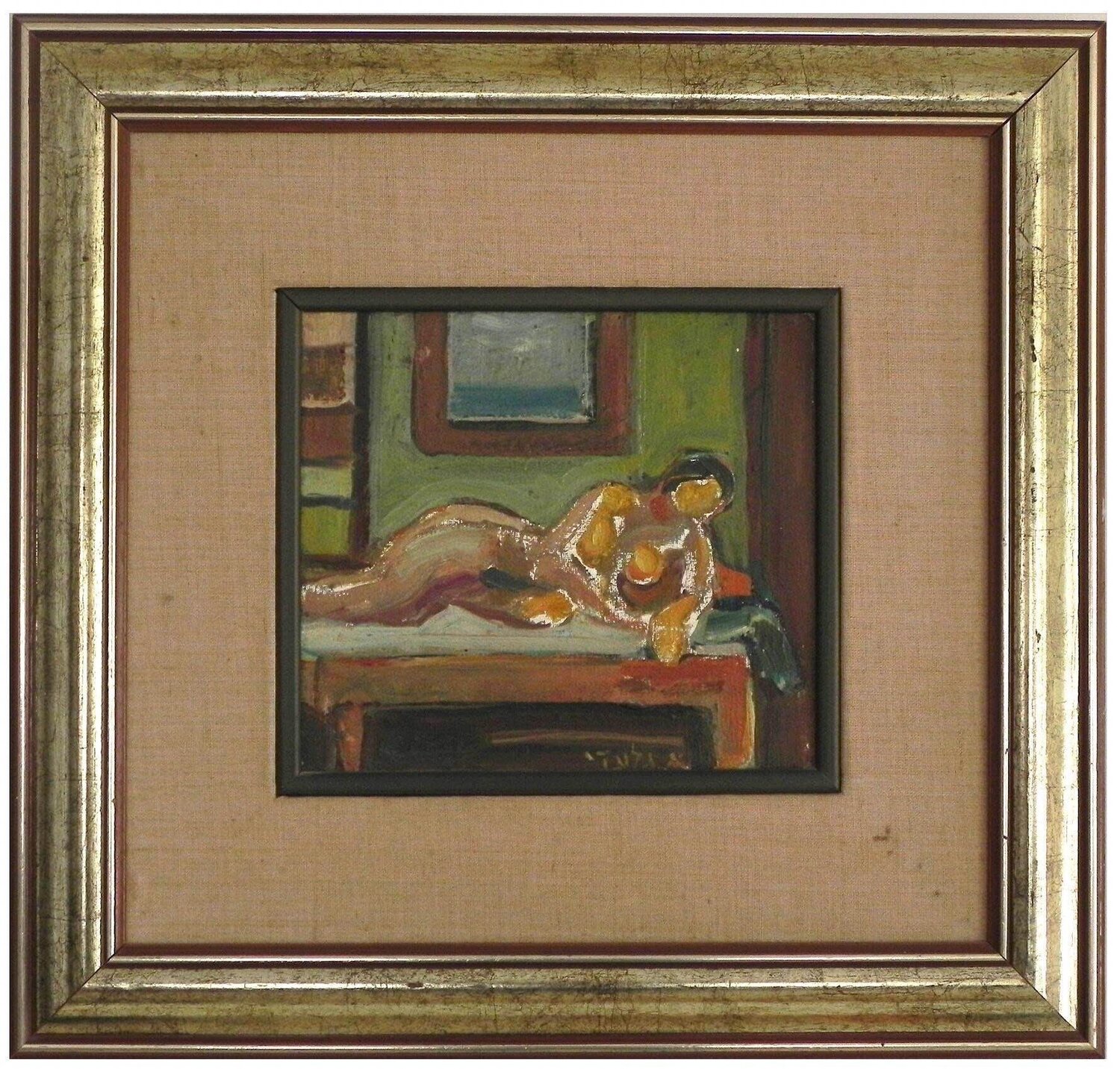 Reclining nude​ Aharon Giladi Dipinto originale in vendita