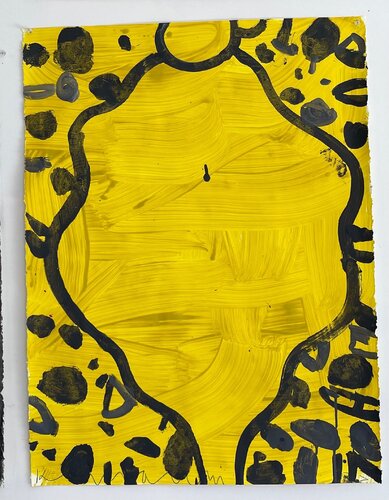 Black on Lemon (From Fifteen Vessels at Kit Mandor) von Gary Komarin, Malerei kaufen auf Singulart