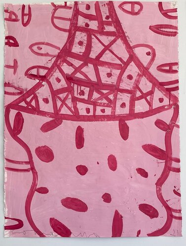Cherry on Pink (From Fifteen Vessels at Kit Mandor) von Gary Komarin, Malerei kaufen auf Singulart