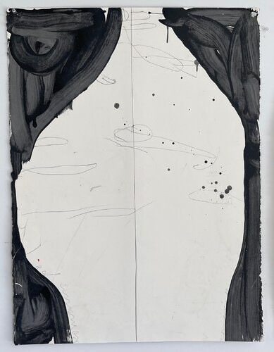 White on Black (From Fifteen Vessels at Kit Mandor) von Gary Komarin, Malerei kaufen auf Singulart