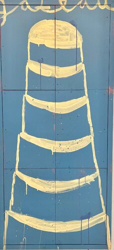 Bannana on Deep Blue van Gary Komarin, Schilderij te koop op Singulart