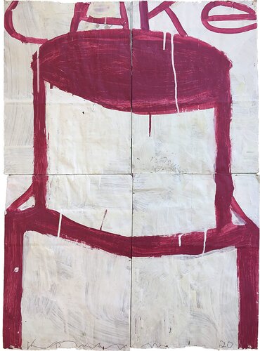 Cake stacked, Rasberry on creme van Gary Komarin, Schilderij te koop op Singulart