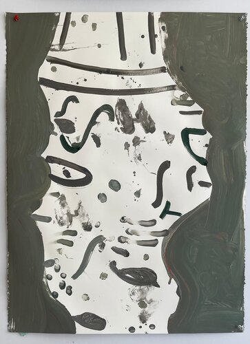 White on Charcoal (From Fifteen Vessels at Kit Mandor) van Gary Komarin, Schilderij te koop op Singulart