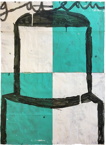 Cake Stacked, Teale and Creme van Gary Komarin, Schilderij te koop op Singulart
