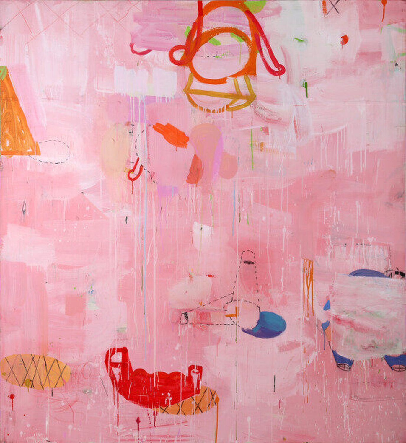 Big Pink, Roma, Gary Komarin Origineel schilderij te koop