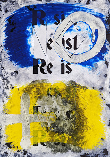 Resist (No War) III by Zavier Ellis, Work on Paper for Sale on Singulart