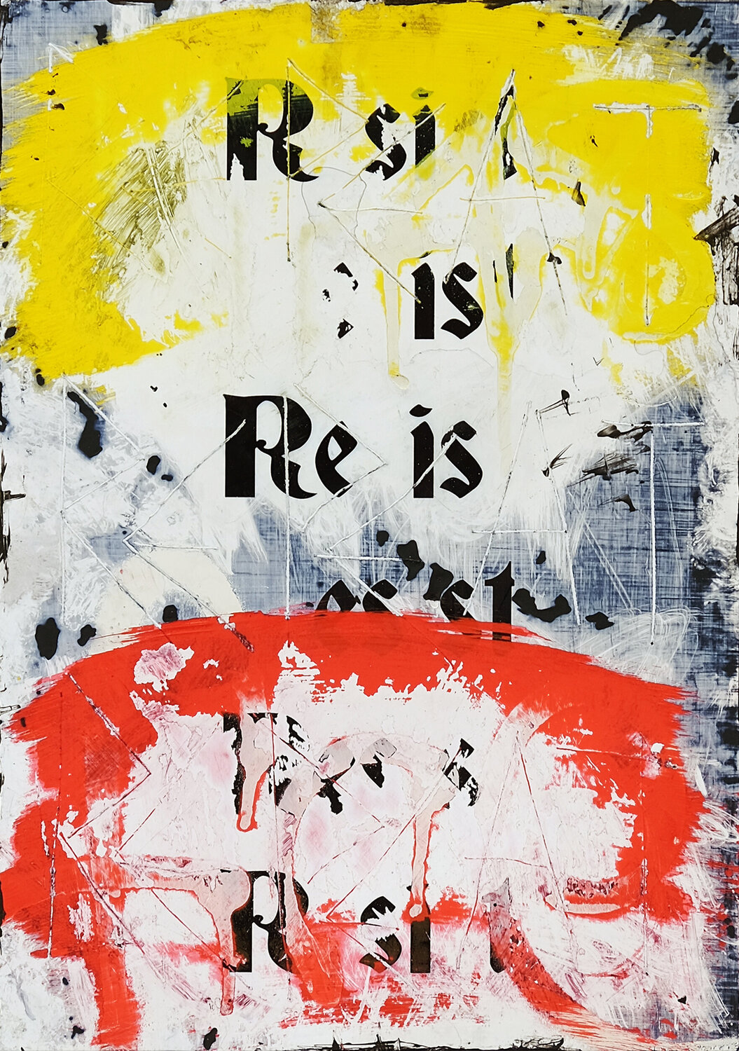 Resist (Repeat) I (Freiheit) Zavier Ellis Werk auf Papier zu verkaufen