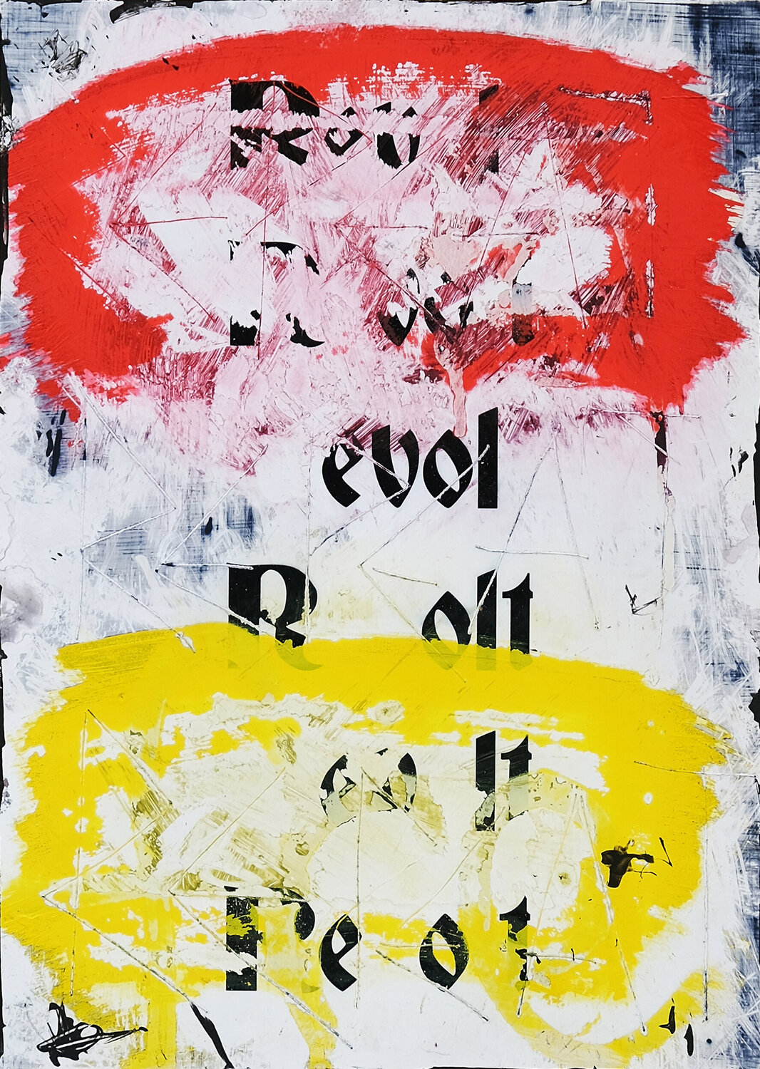 Revolt (Repeat) I (Freiheit) Zavier Ellis Werk auf Papier zu verkaufen