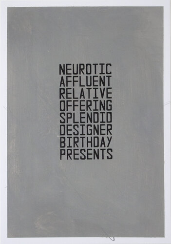 Neurotic Affluent Relative Offering Splendid Designer Birthday Presents by Alex Jones, Painting for Sale on Singulart