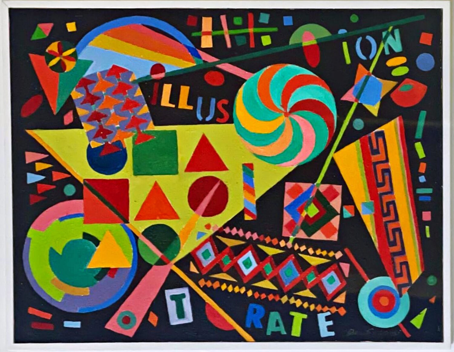 Illustrate Illusion Dee Shapiro Origineel schilderij te koop