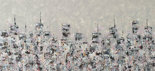 « New York city lights № 2 » by M.Y. by Max Yaskin, Painting for Sale on Singulart