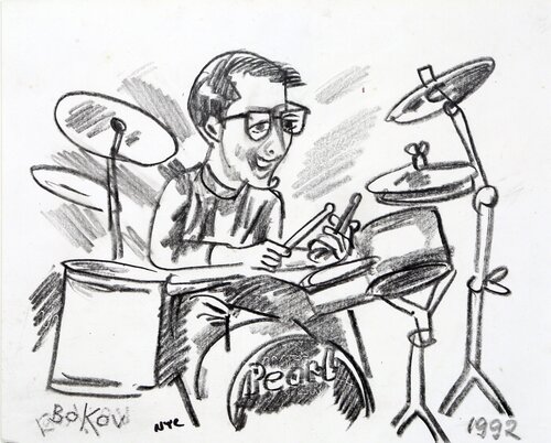 Pearl Drummer by Konstantin Bokov, Work on Paper for Sale on Singulart