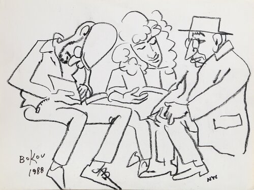 Reading by Konstantin Bokov, Work on Paper for Sale on Singulart