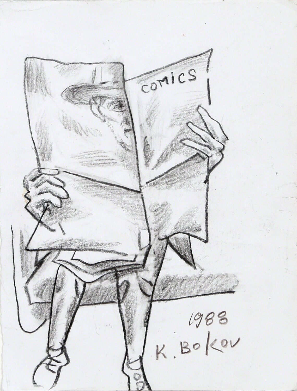Comics on the Subway Konstantin Bokov Work on Paper for sale