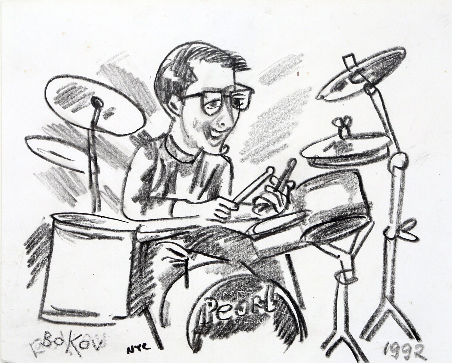 Pearl Drummer Konstantin Bokov Work on Paper for sale