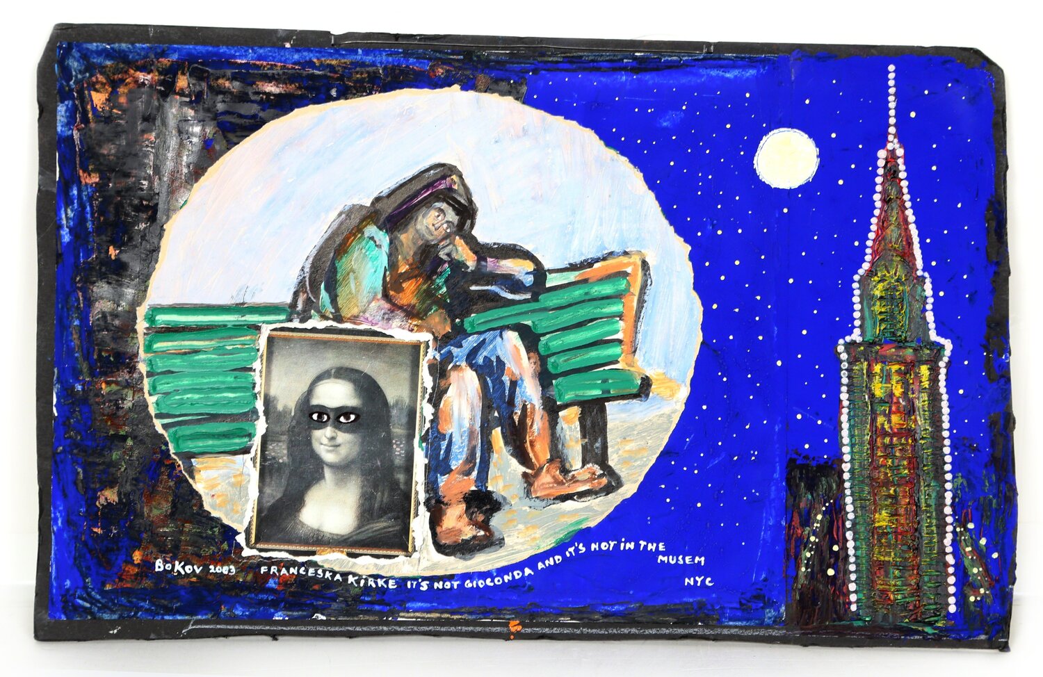 Franceska Kirke It's Not Gioconda Konstantin Bokov Originalgemälde zu verkaufen