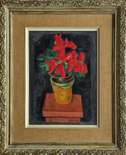 Red Flowers by Arthur Kolnik, Painting for Sale on Singulart