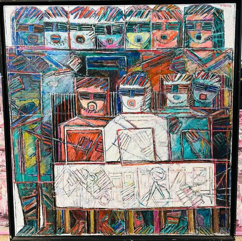figuers by Moshe Tamir, Painting for Sale on Singulart