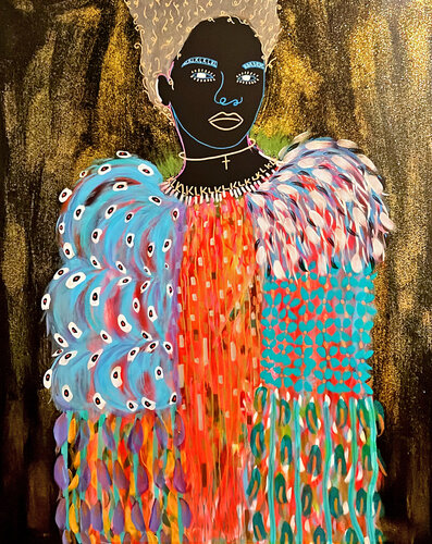Caribbean Galaxy - Aura by Yermine Richardson, 회화 for Sale on Singulart
