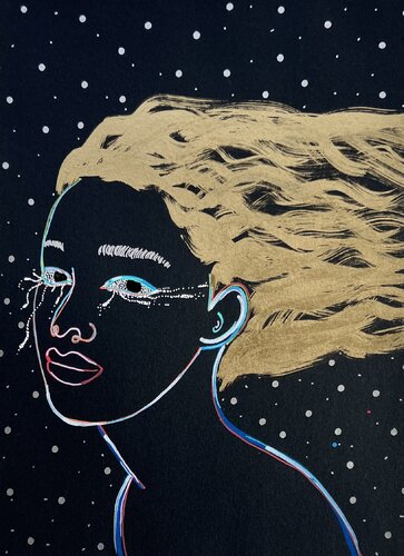 Creation of the universe by Yermine Richardson, 종이 for Sale on Singulart