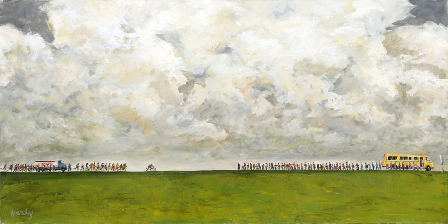 Bus Stop John Hardy Original painting for sale