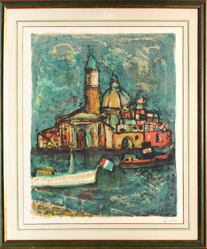View of San Giorgio in Venice von Paul Augustin Aïzpiri, Druck kaufen auf Singulart