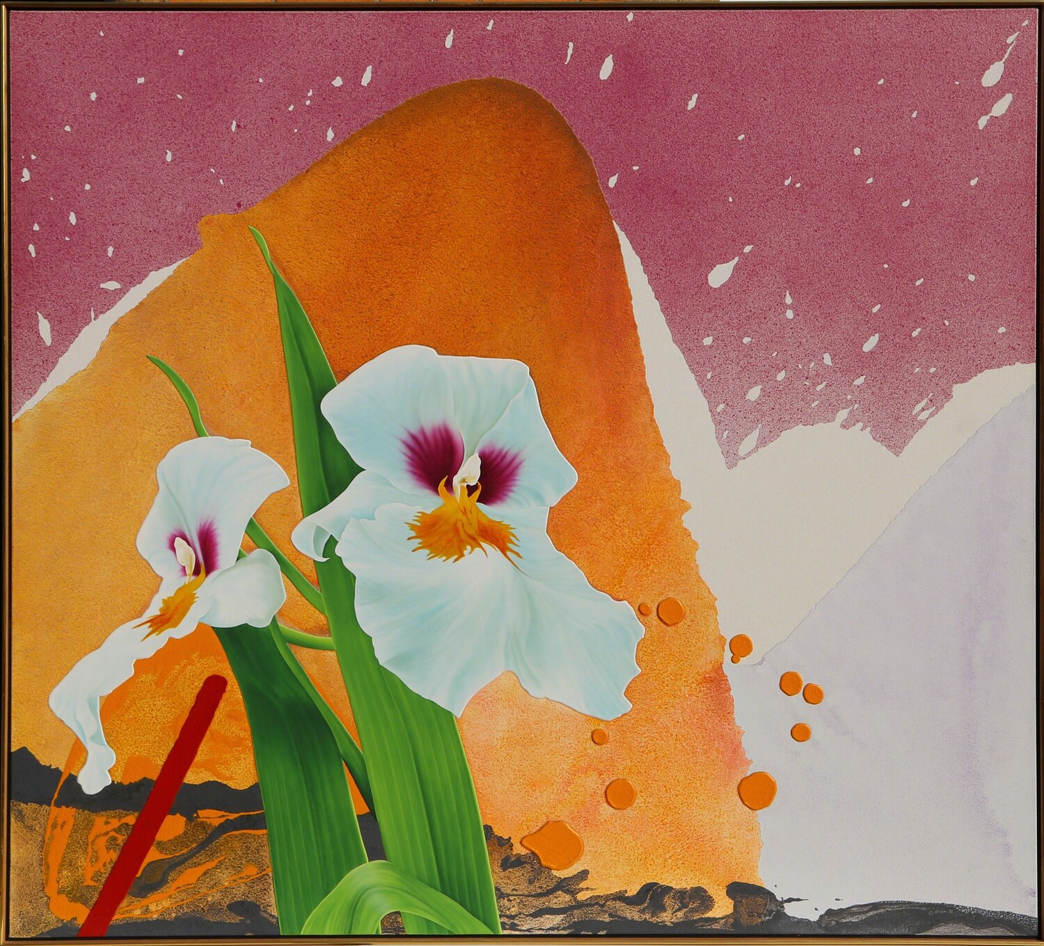 White Irises Michael Knigin Dipinto originale in vendita