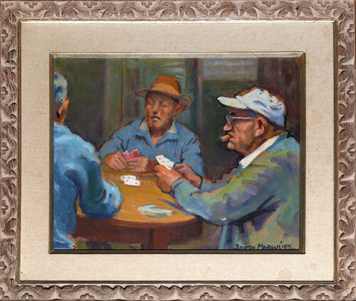 Men Playing Cards von Joseph Margulies, Malerei kaufen auf Singulart
