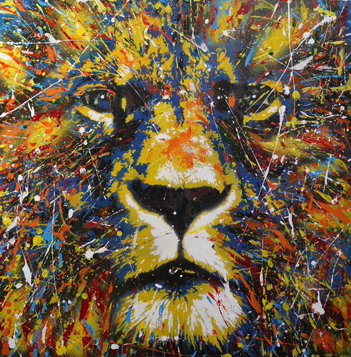 LION (multi color edition) di Tomoya Nakano, Pittura in vendita su Singulart
