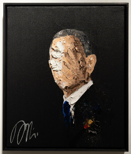 Portrait work UNTITLED (Obama) di Tomoya Nakano, Pittura in vendita su Singulart