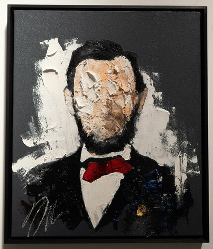 UNTITLED Portrait work (Abraham Lincoln) di Tomoya Nakano, Pittura in vendita su Singulart