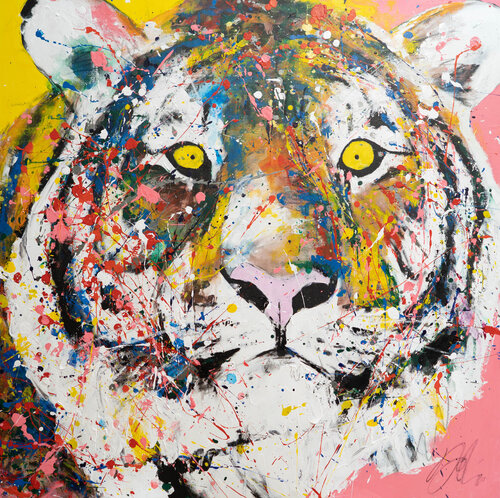 Tiger di Tomoya Nakano, Pittura in vendita su Singulart