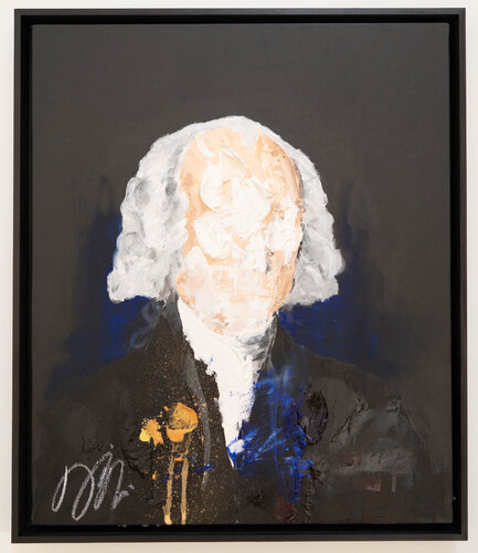 Portrait work UNTITLED (James Madison) par Tomoya Nakano, Peinture en vente sur Singulart