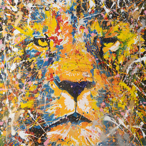 LION (multi color edition) par Tomoya Nakano, Peinture en vente sur Singulart