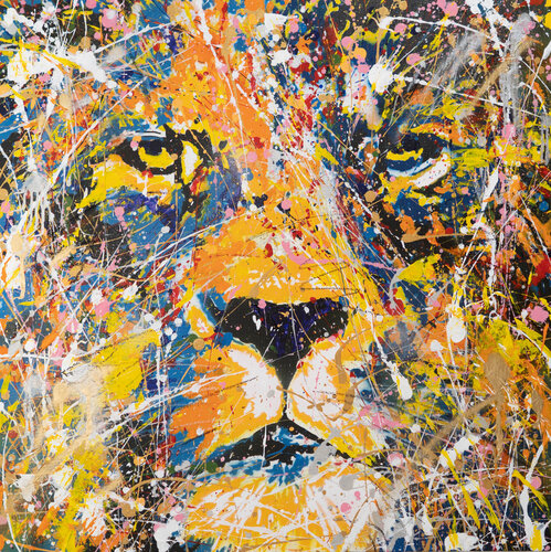 LION (multi color edition) par Tomoya Nakano, Peinture en vente sur Singulart
