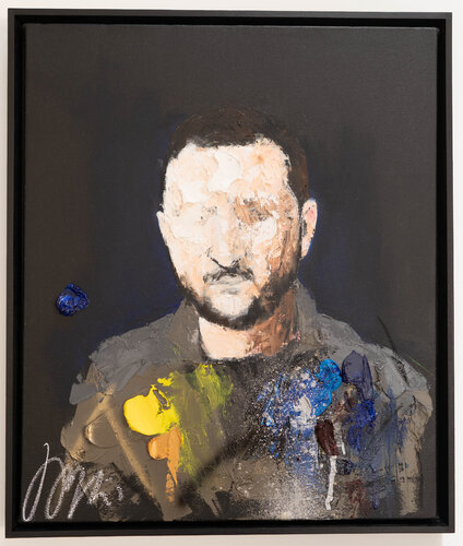 UNTITLED Portrait work (Zelensky) di Tomoya Nakano, Pittura in vendita su Singulart
