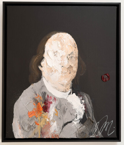 Portrait work UNTITLED (Benjamin Franklin) van Tomoya Nakano, Schilderij te koop op Singulart