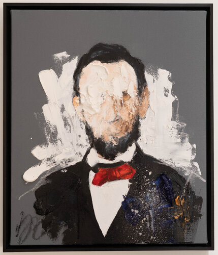 UNTITLED Portrait work (Abraham Lincoln) par Tomoya Nakano, Peinture en vente sur Singulart