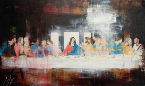 The last supper contemporary par Tomoya Nakano, Peinture en vente sur Singulart