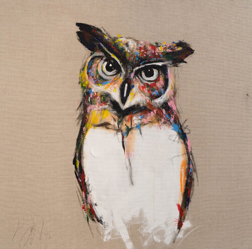 Owl par Tomoya Nakano, Peinture en vente sur Singulart
