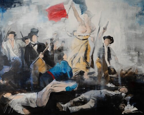 Liberty Leading the People after Delacroix von Tomoya Nakano, Malerei kaufen auf Singulart