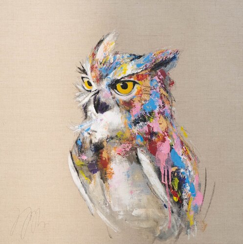 Owl par Tomoya Nakano, Peinture en vente sur Singulart