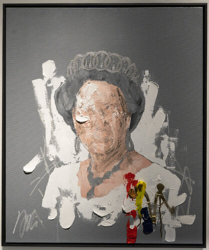 UNTITLED Portrait work (Elizabeth II) by Tomoya Nakano, Painting for Sale on Singulart